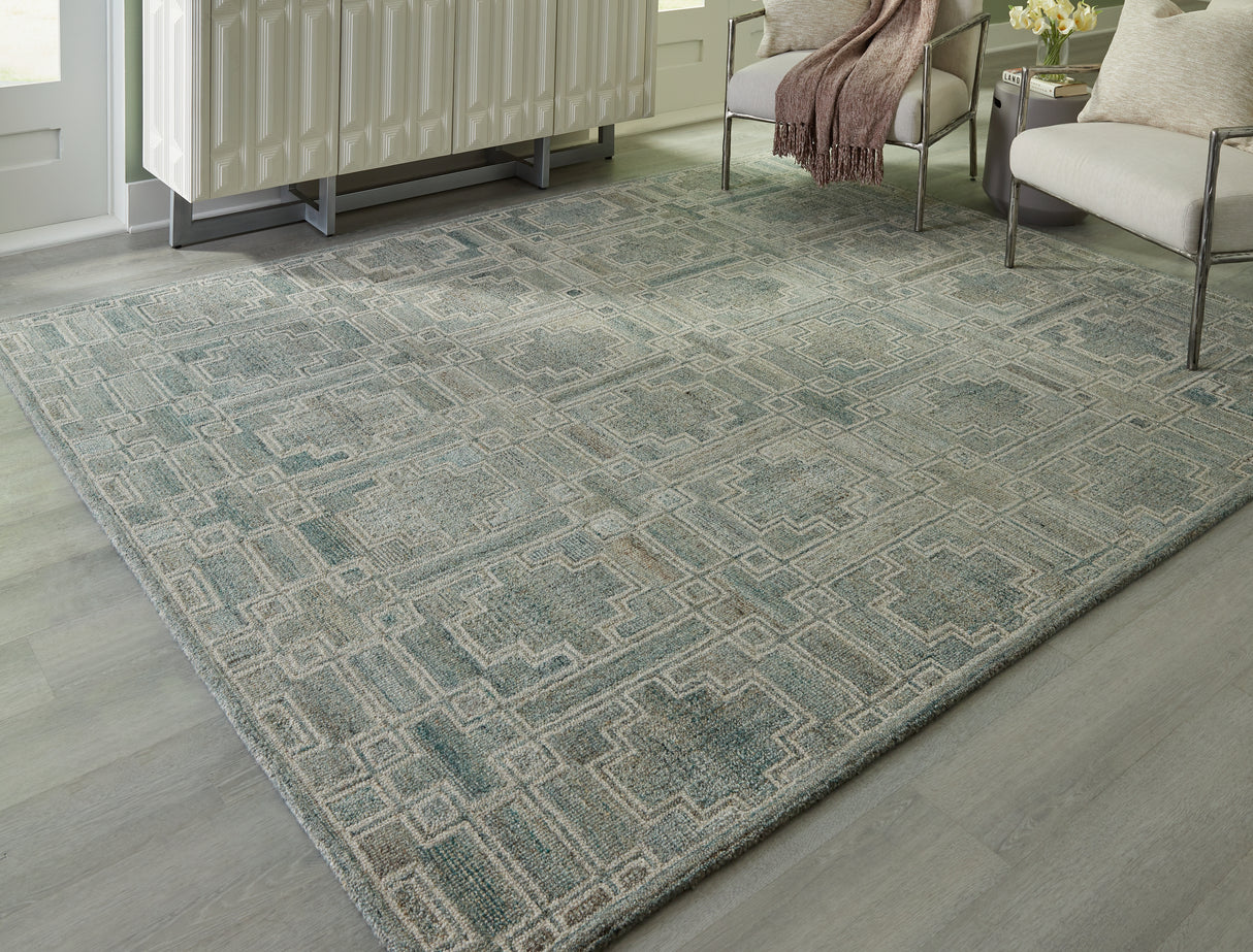 Furniture City Slidell - Ashley Furniture - Jossland Rug - 8' x 10' Rug / Green/Ivory - R406911