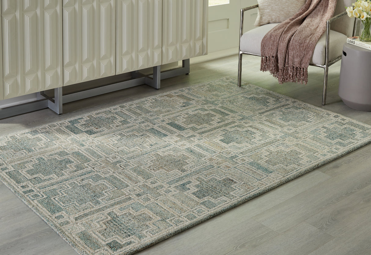 Furniture City Slidell - Ashley Furniture - Jossland Rug - 8' x 10' Rug / Green/Ivory - R406911