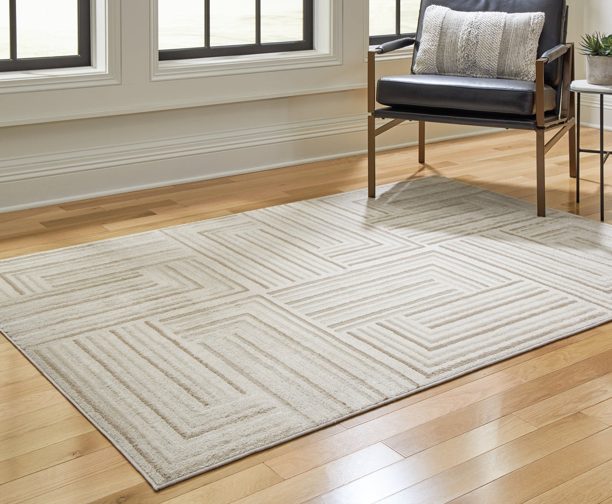 Furniture City Slidell - Ashley Furniture - Darmondard Rug - 8' x 10' Rug / Cream/Taupe - R406941