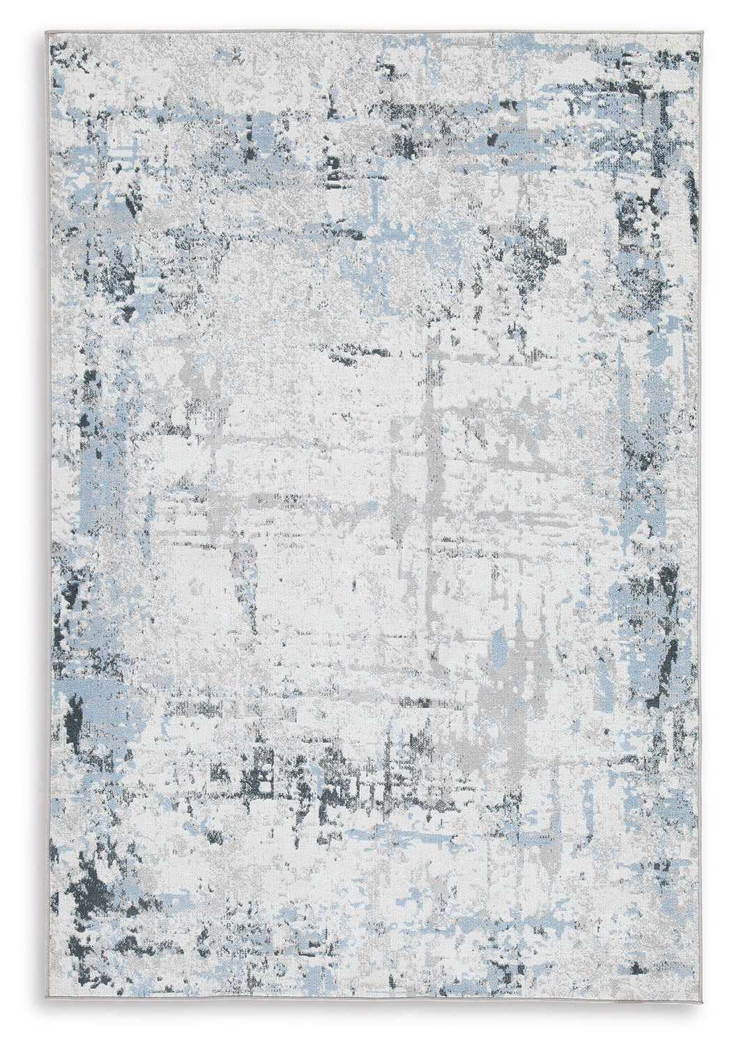 Furniture City Slidell - Ashley Furniture - Emertonly Rug - 8' x 10' Washable Rug / Blue/White/Gray - R406981
