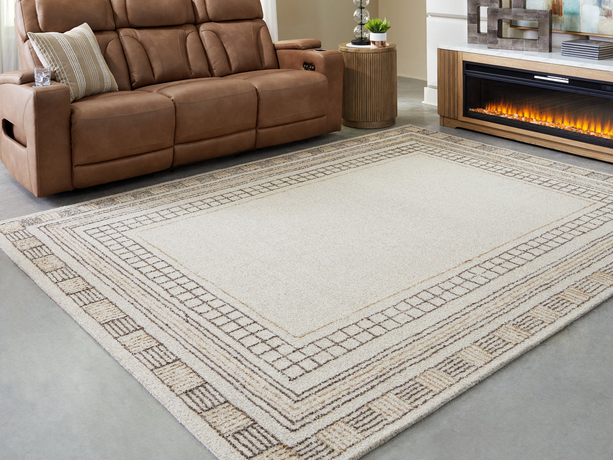 Furniture City Slidell - Ashley Furniture - Idaman Rug - Large Rug / Taupe/Brown - R407291