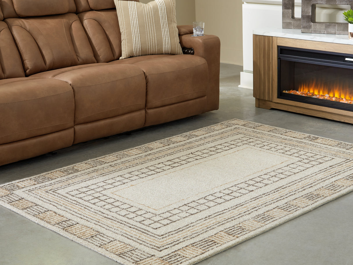 Furniture City Slidell - Ashley Furniture - Idaman Rug - Large Rug / Taupe/Brown - R407291