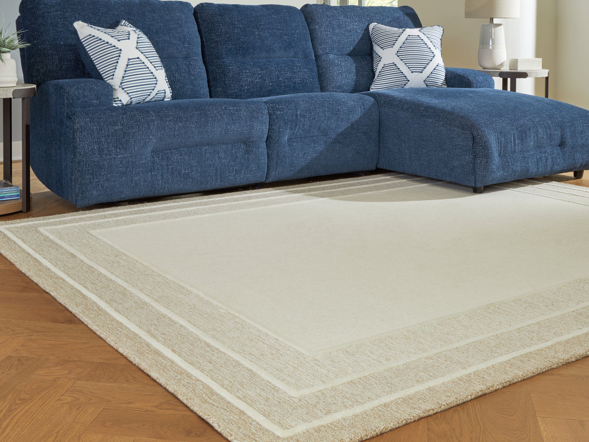 Furniture City Slidell - Ashley Furniture - Teelgan Rug - Large Rug / Ivory/Tan - R407311