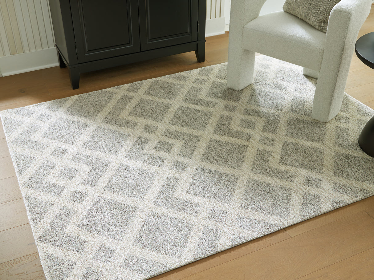 Furniture City Slidell - Ashley Furniture - Unawick Rug - Medium Rug / Gray/Ivory - R407332