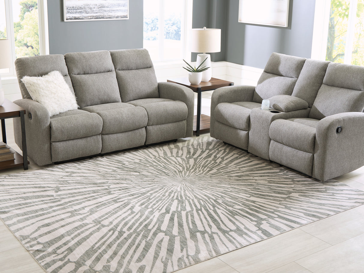 Furniture City Slidell - Ashley Furniture - Verland Rug - Washable 7'6" x 9'6" Area Rug / Gray/White - R407431