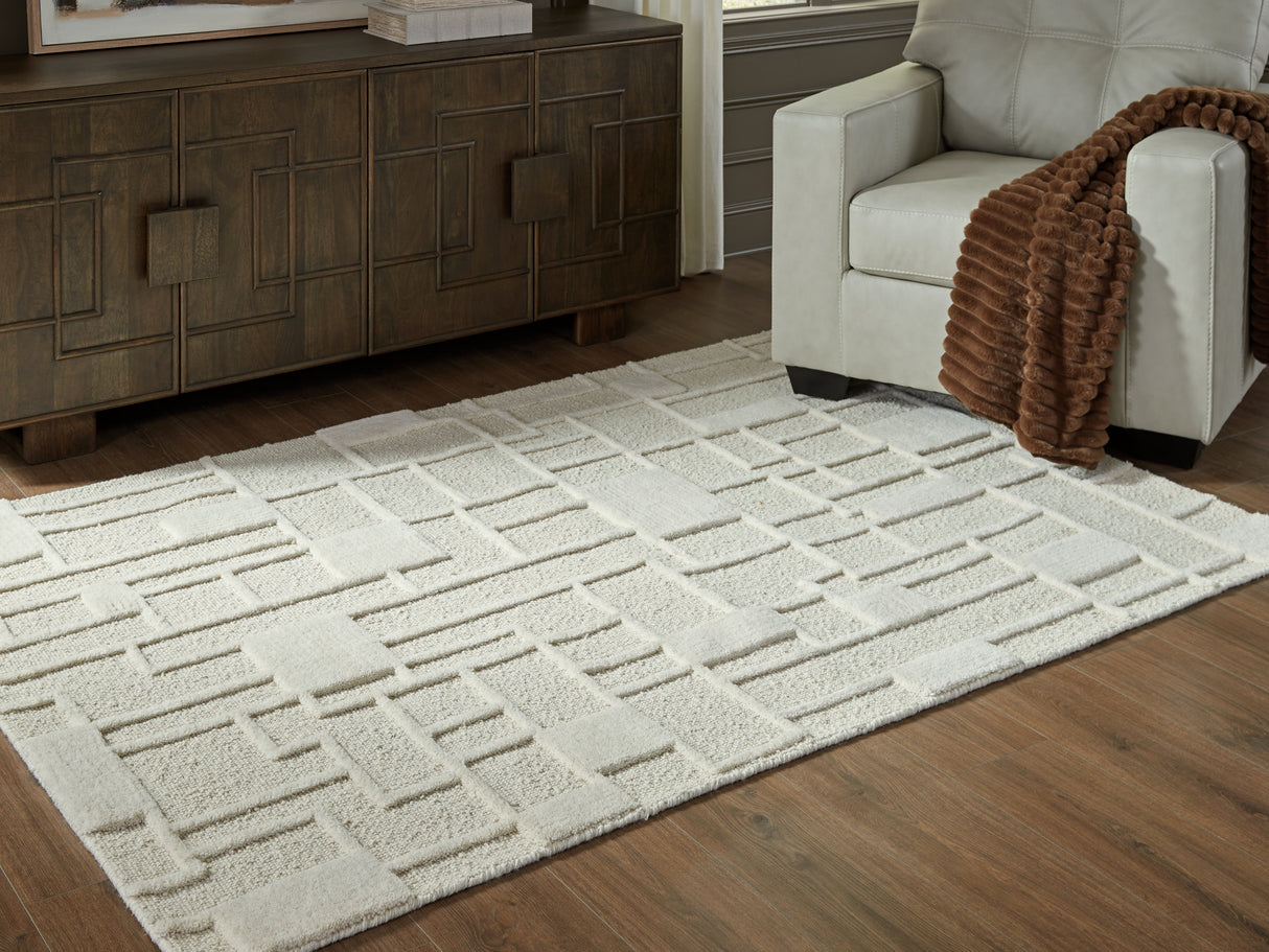 Furniture City Slidell - Ashley Furniture - Empriss Rug - 5' x 7' Area Rug / Ivory - R407622