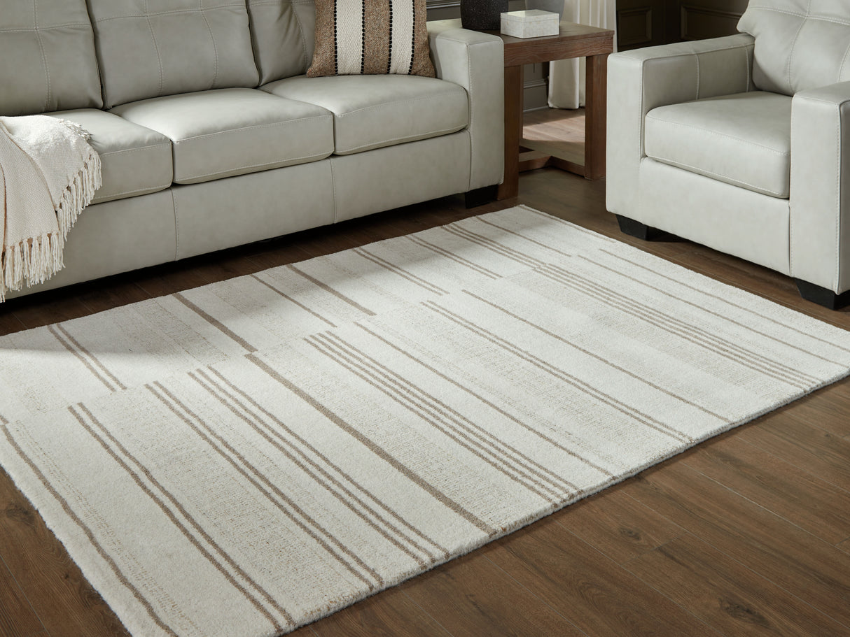 Furniture City Slidell - Ashley Furniture - Gadence Rug - 5' x 7' Area Rug / Ivory/Tan - R407642