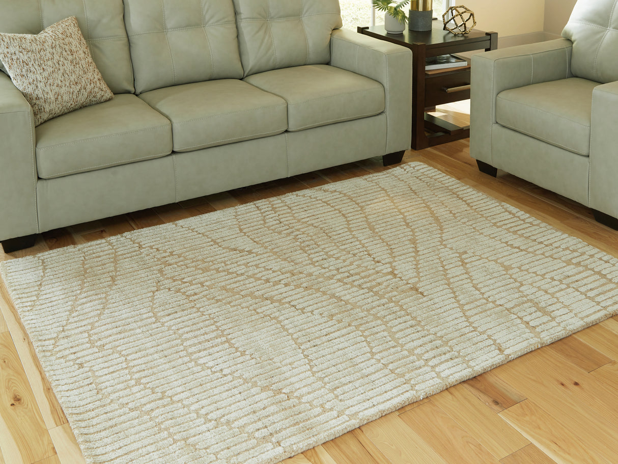 Furniture City Slidell - Ashley Furniture - Jaseena Rug - 5' x 7' Area Rug / Beige/Tan - R407722