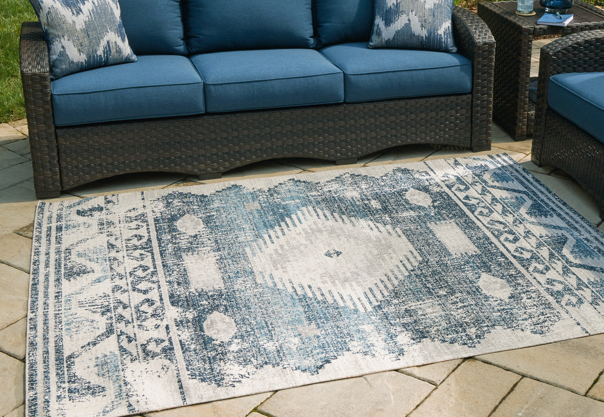 Furniture City Slidell - Ashley Furniture - Daddridge Rug - 5' x 7' Rug / Blue/Gray/Ivory - R900102