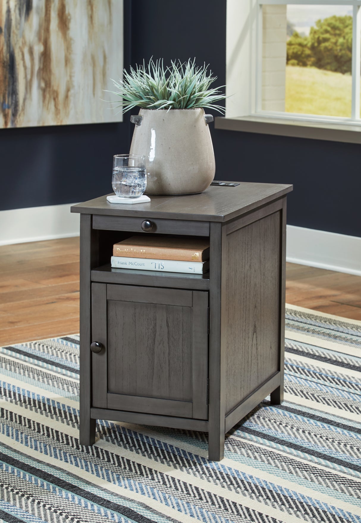 Furniture City Slidell - Ashley Furniture - Treytown Chairside End Table - Chair Side End Table / Gray - T300-317