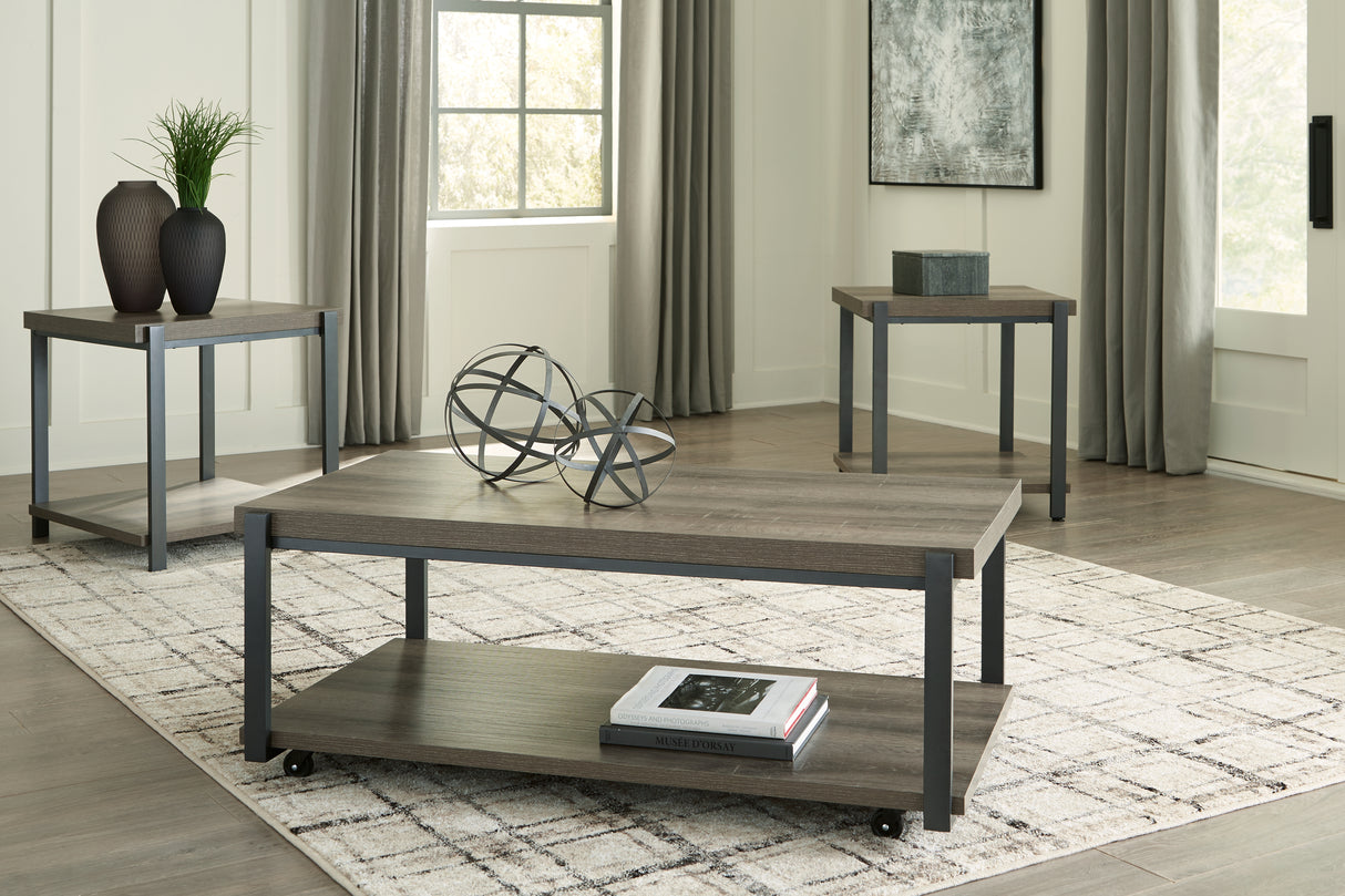 Furniture City Slidell - Ashley Furniture - Wilmaden Table (Set of 3) - Occasional Table Set (3/CN) / Gray/Black - T393-13