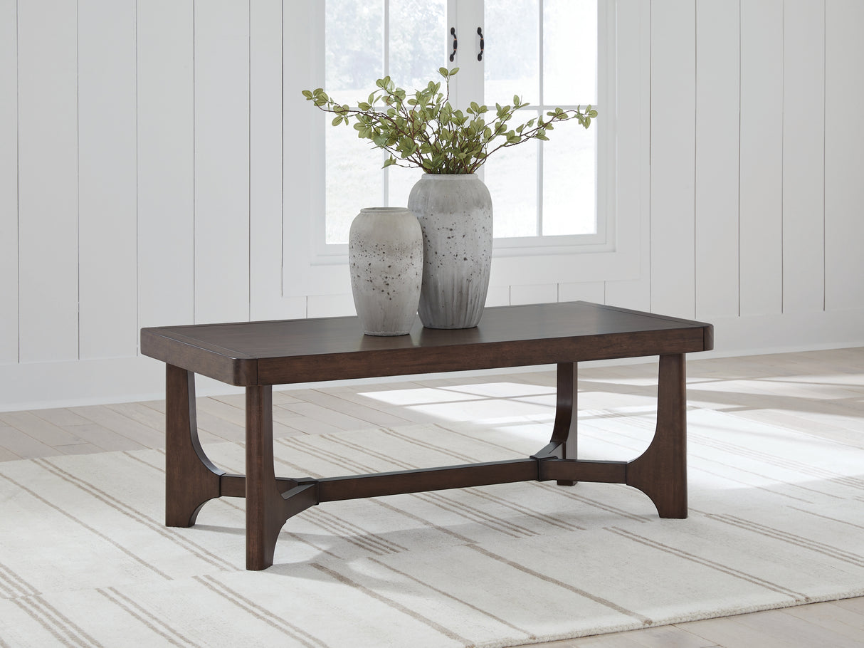 Furniture City Slidell - Ashley Furniture - Korestone Coffee Table - Rectangular Cocktail Table / Dark Brown - T438-1