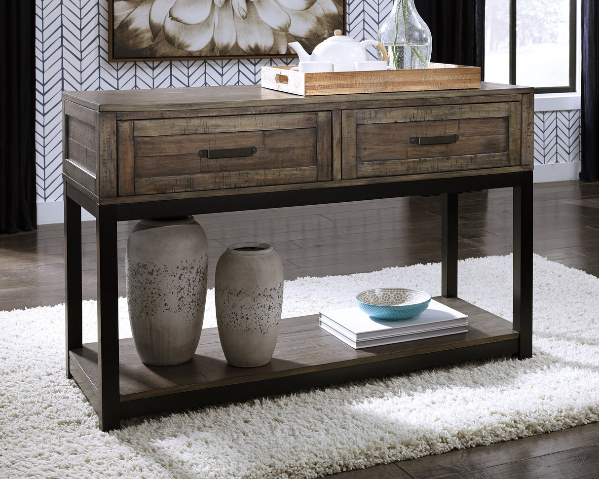 Furniture City Slidell - Ashley Furniture - Johurst Sofa/Console Table - Sofa Table / Grayish Brown - T444-4