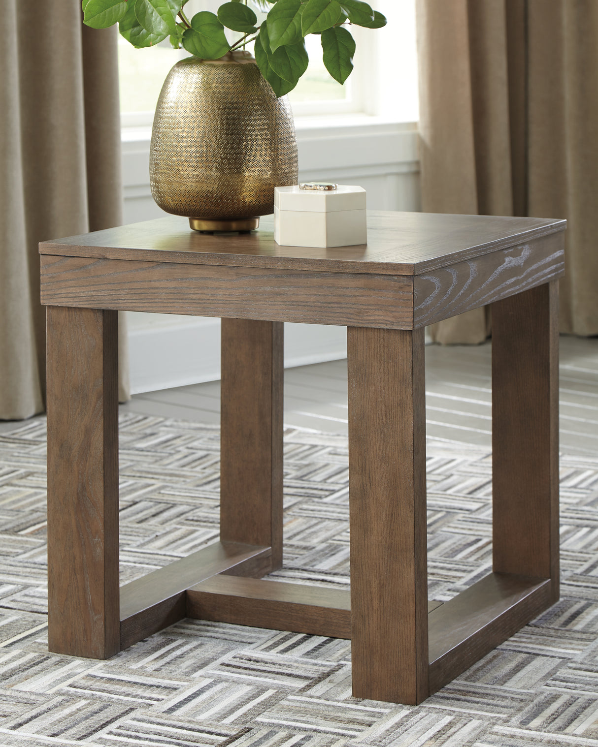 Furniture City Slidell - Ashley Furniture - Cariton End Table - Square End Table / Gray - T471-2