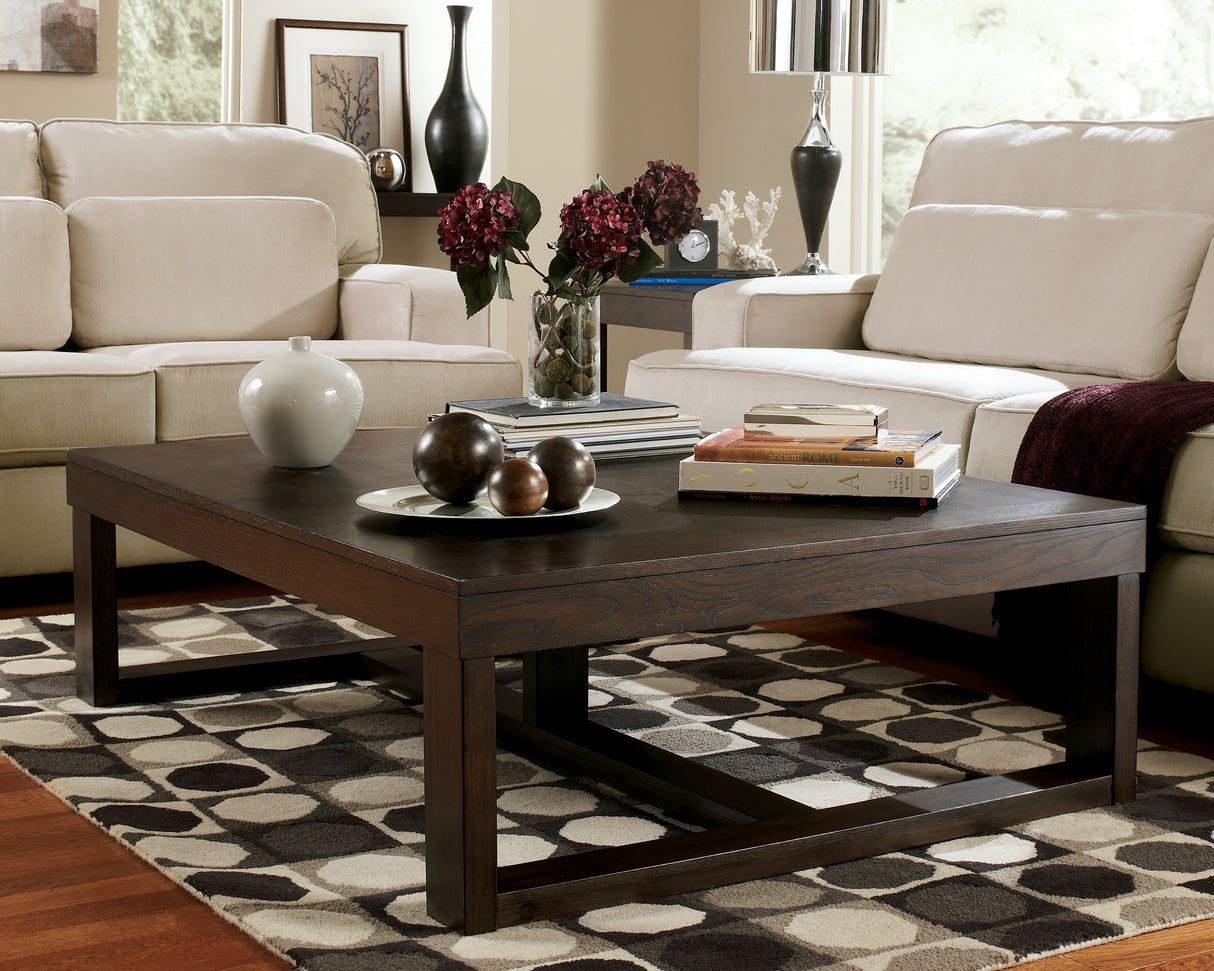 Furniture City Slidell - Ashley Furniture - Watson Coffee Table - Rectangular Cocktail Table / Dark Brown - T481-1