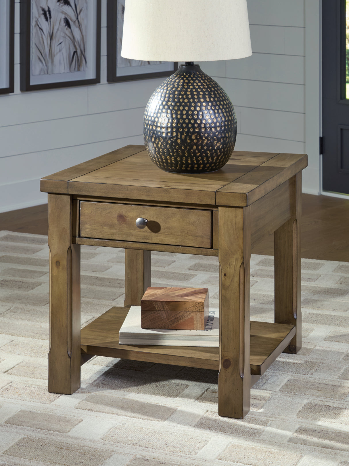 Furniture City Slidell - Ashley Furniture - Vandenmore End Table - Rectangular End Table / Medium Brown - T539-3