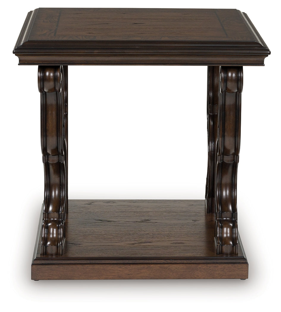 Furniture City Slidell - Ashley Furniture - Maylee End Table - Square End Table / Dark Brown - T647-2