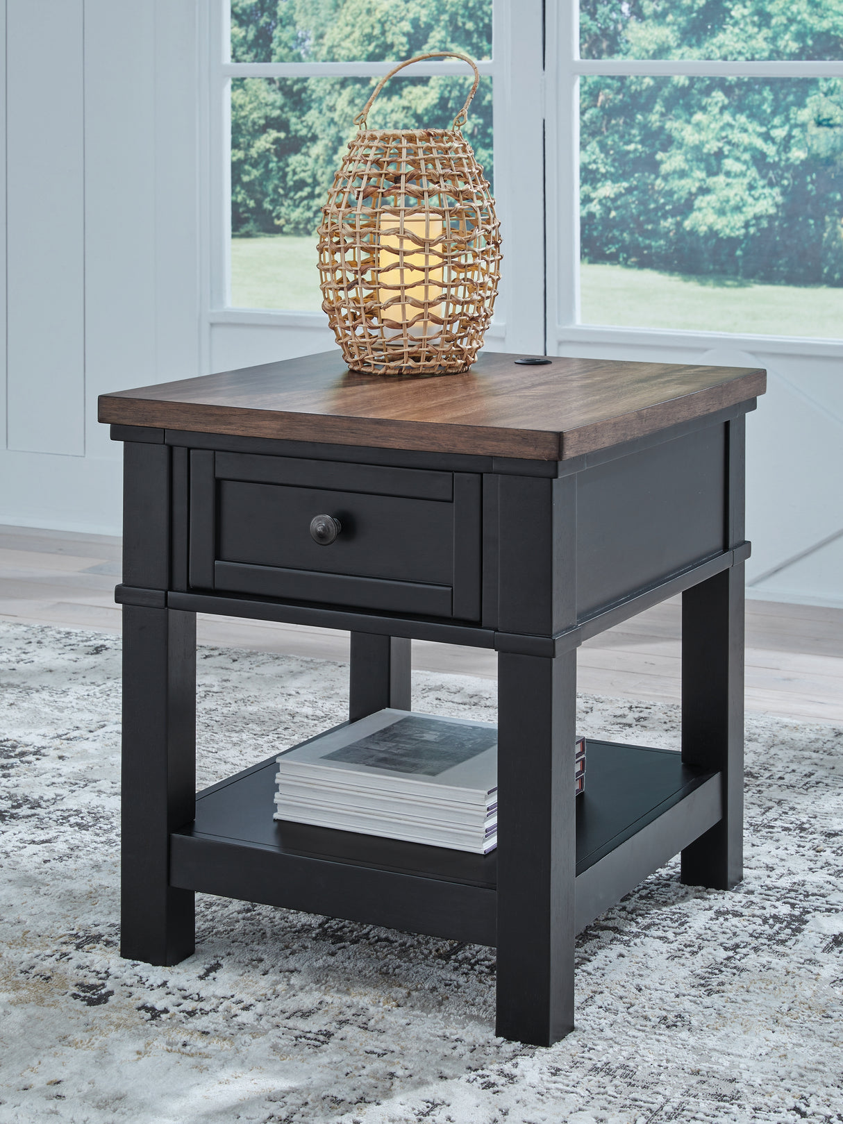 Furniture City Slidell - Ashley Furniture - Wildenauer End Table - Rectangular End Table / Brown/Black - T664-3