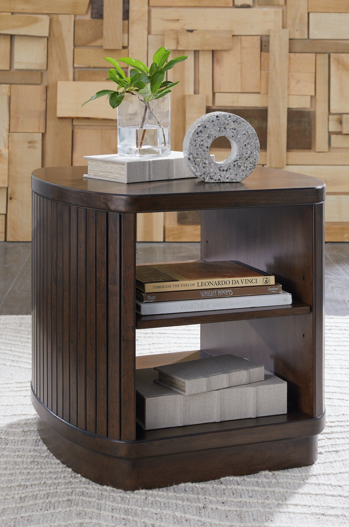 Furniture City Slidell - Ashley Furniture - Korestone End Table - Square End Table / Dark Brown - T679-2