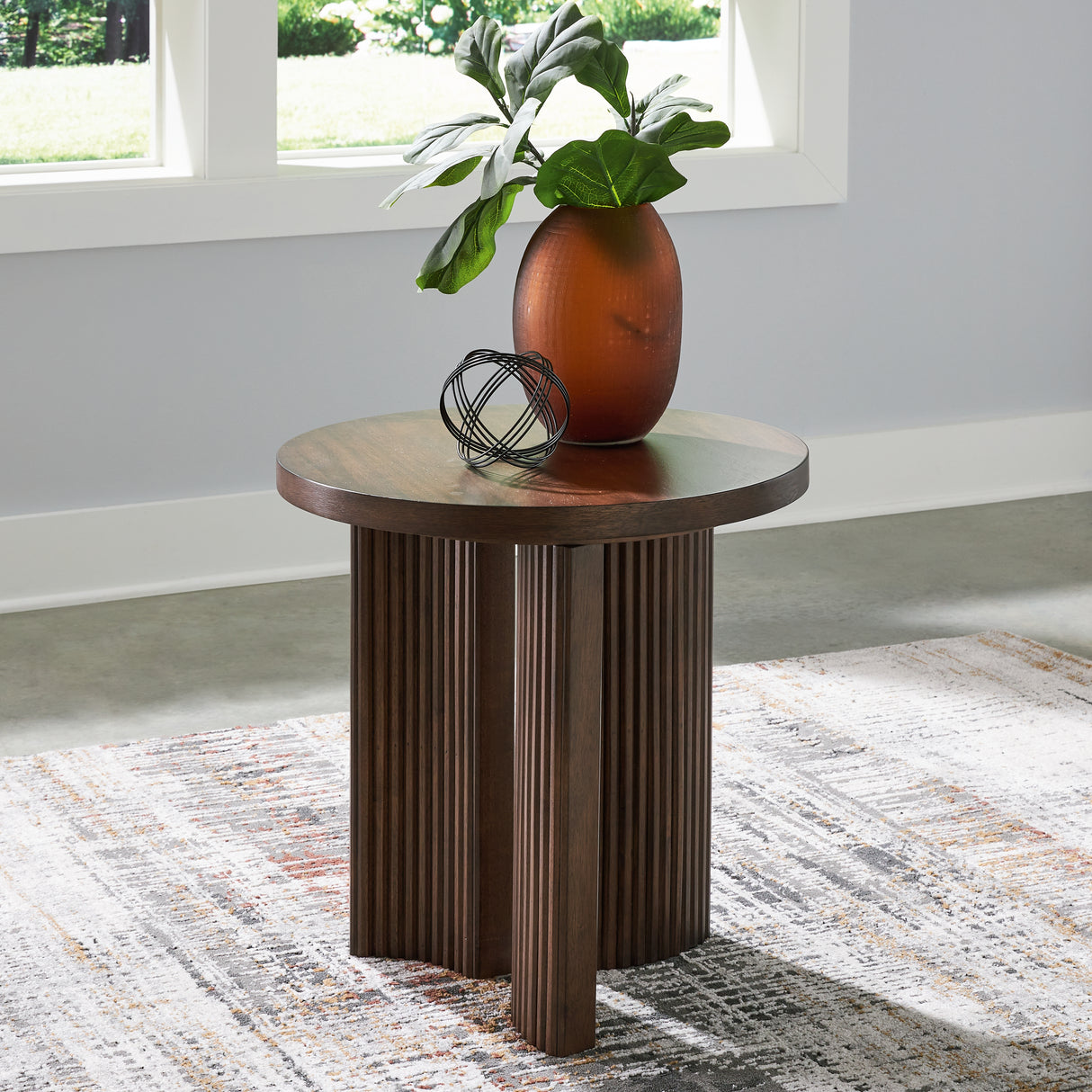 Furniture City Slidell - Ashley Furniture - Korestone End Table - Rectangular End Table / Dark Brown - T438-3