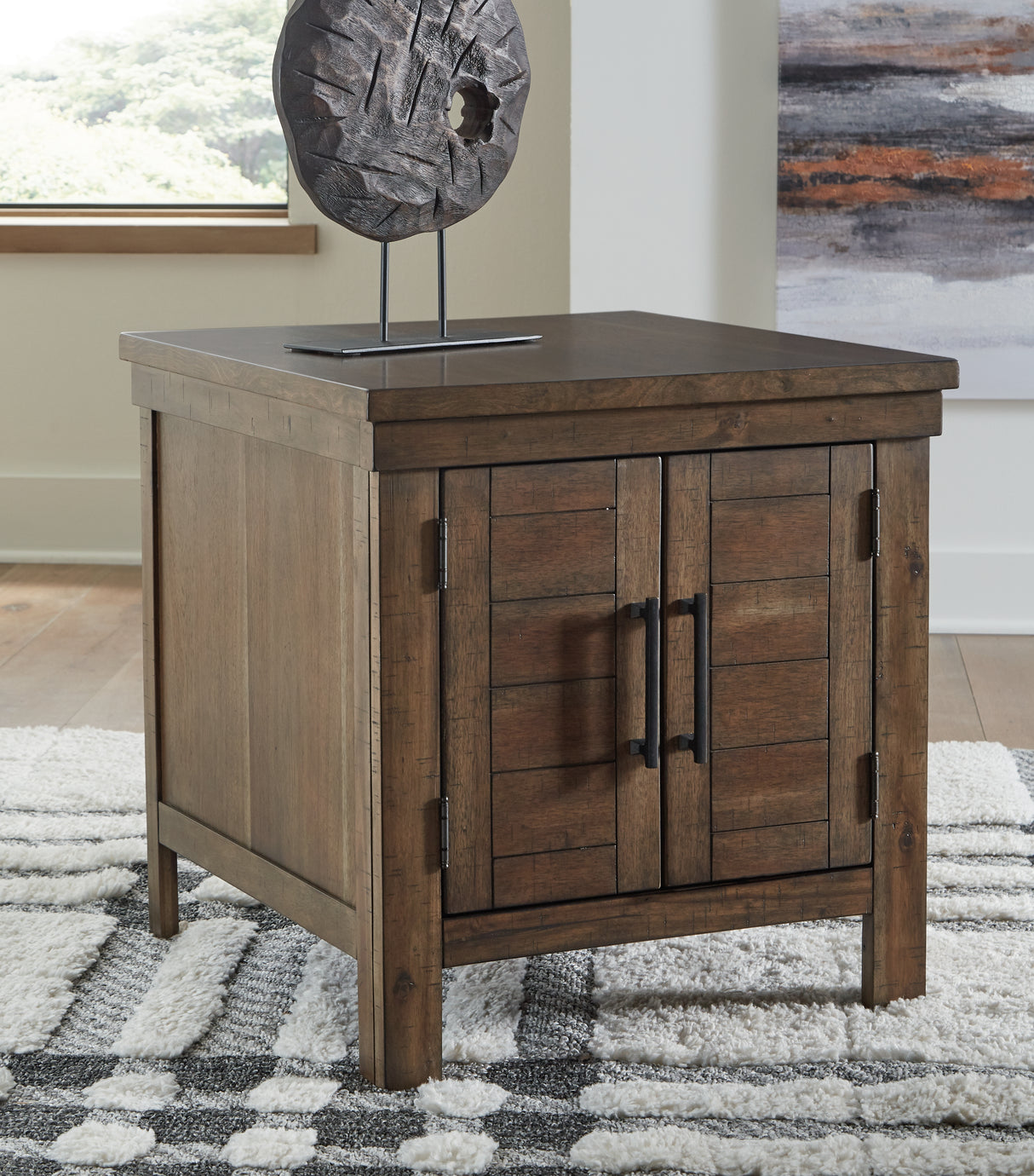 Furniture City Slidell - Ashley Furniture - Moriville End Table - Rectangular End Table / Grayish Brown - T731-3