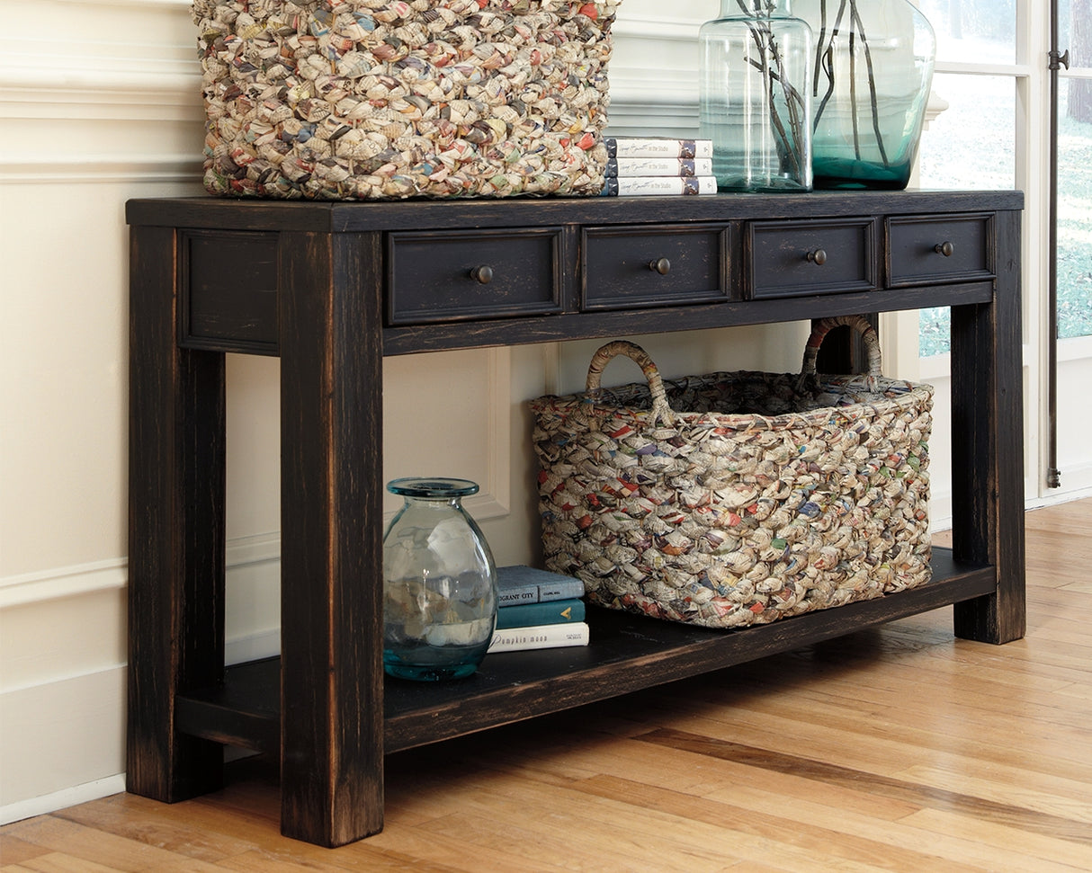 Furniture City Slidell - Ashley Furniture - Gavelston Sofa/Console Table - Sofa Table / Black - T732-4