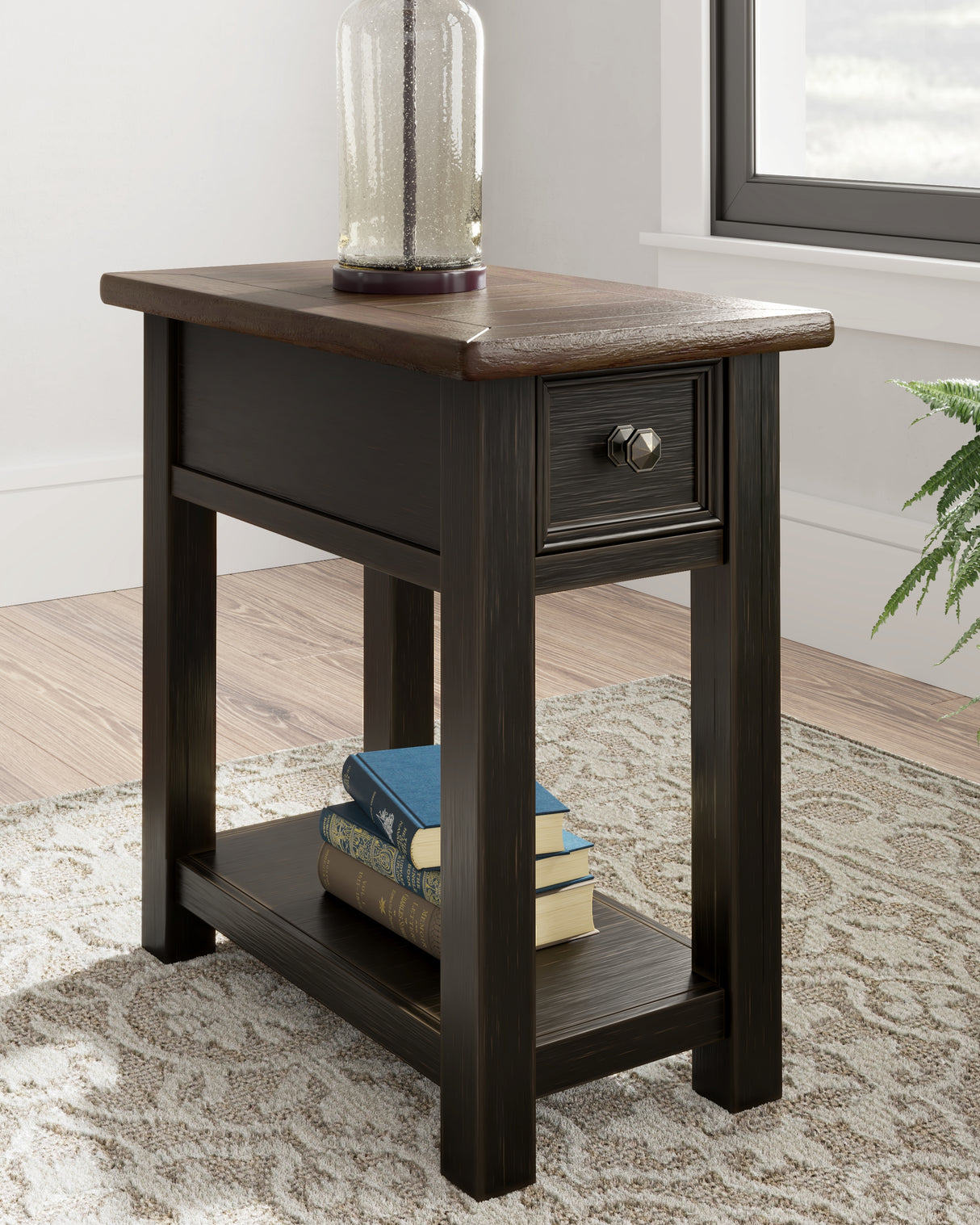 Furniture City Slidell - Ashley Furniture - Tyler Creek Chairside End Table - Chair Side End Table / Grayish Brown/Black - T736-107