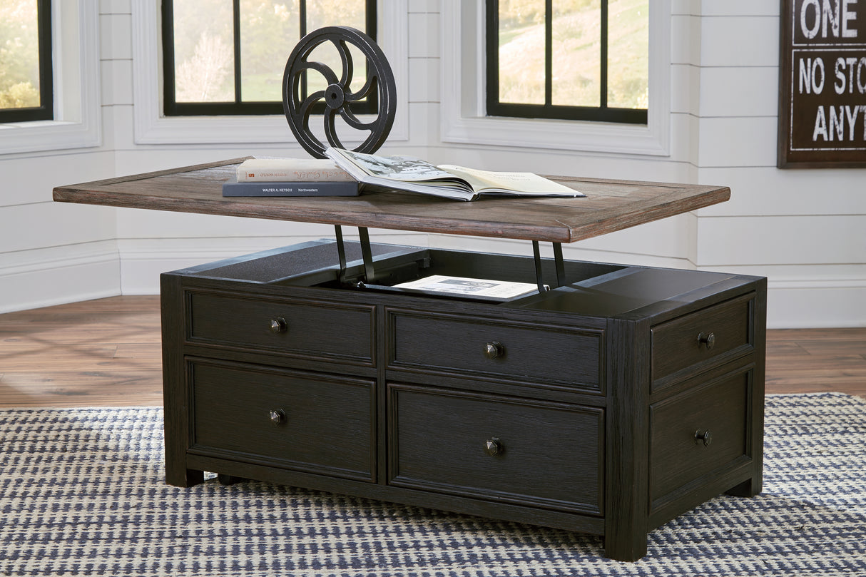 Furniture City Slidell - Ashley Furniture - Tyler Creek Coffee Table with Lift Top - Lift Top Cocktail Table / Grayish Brown/Black - T736-20