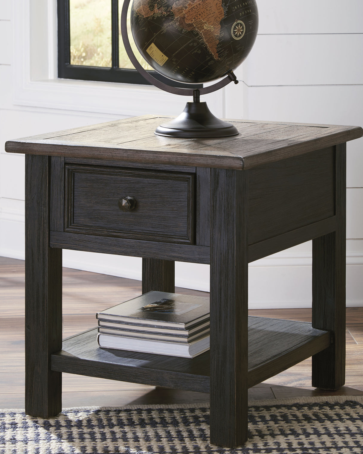 Furniture City Slidell - Ashley Furniture - Tyler Creek End Table - Rectangular End Table / Grayish Brown/Black - T736-3