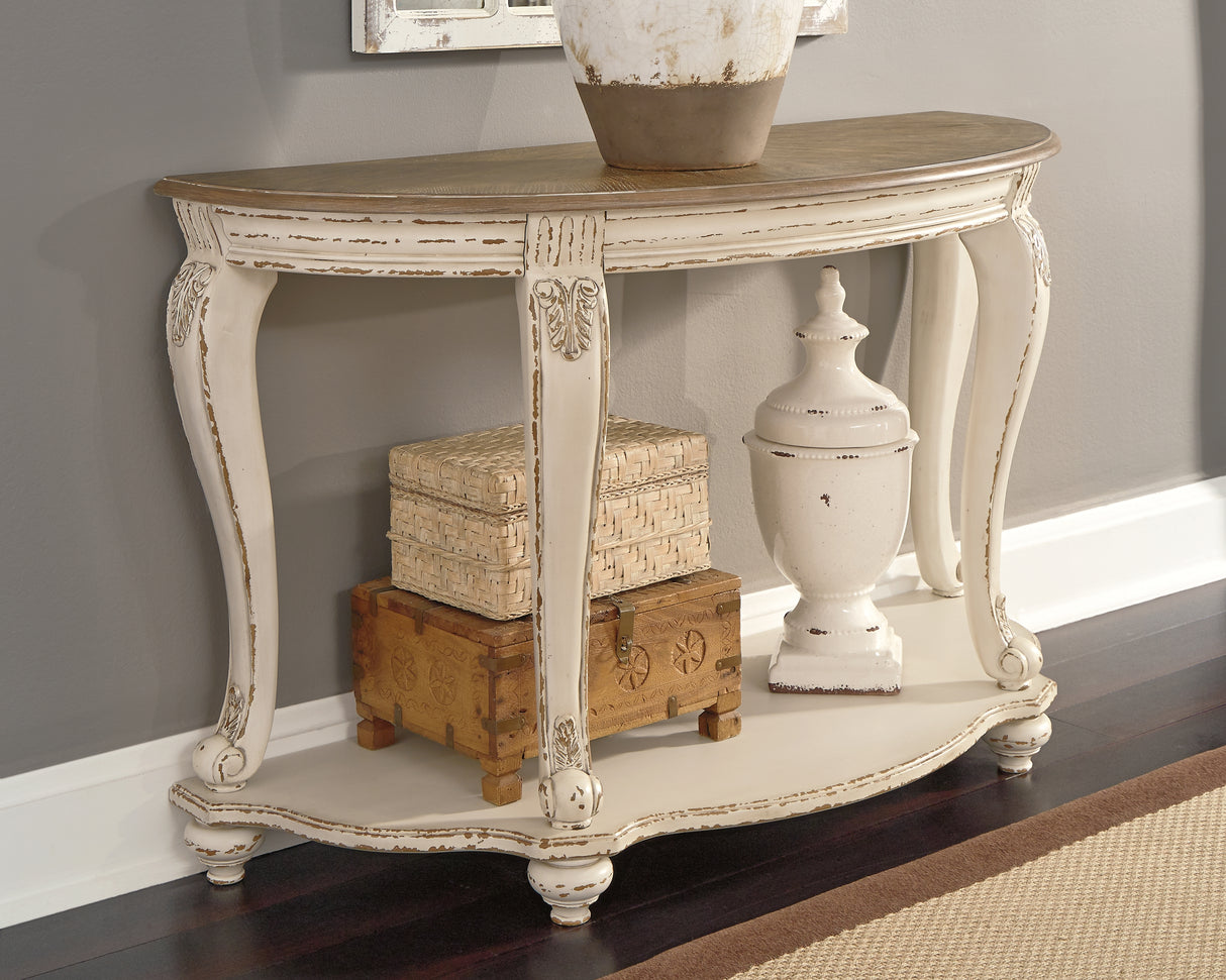 Furniture City Slidell - Ashley Furniture - Realyn Sofa Table - Sofa Table / White/Brown - T743-4