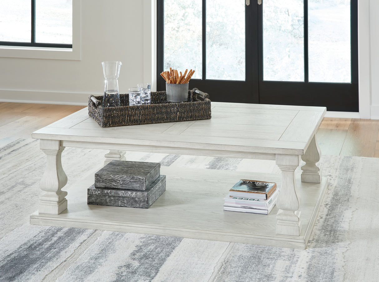 Furniture City Slidell - Ashley Furniture - Arlendyne Coffee Table - Rectangular Cocktail Table / Antique White - T747-1