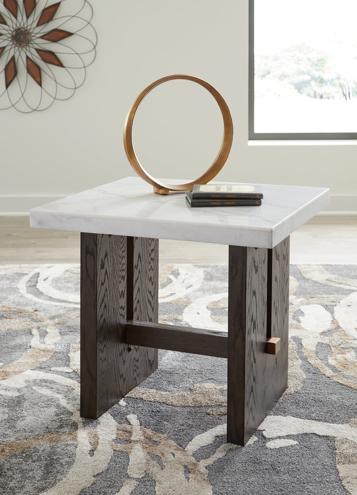 Furniture City Slidell - Ashley Furniture - Burkhaus End Table - Rectangular End Table / White/Dark Brown - T779-3