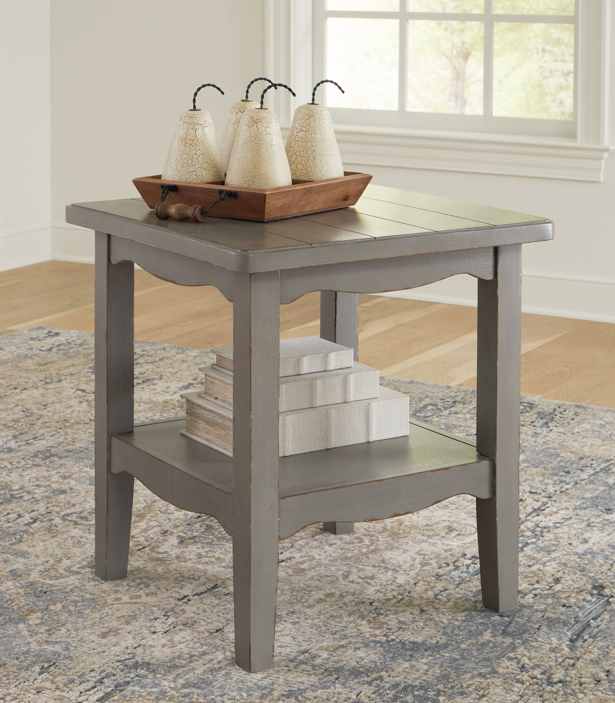 Furniture City Slidell - Ashley Furniture - Charina End Table - Square End Table / Antique Gray - T784-2