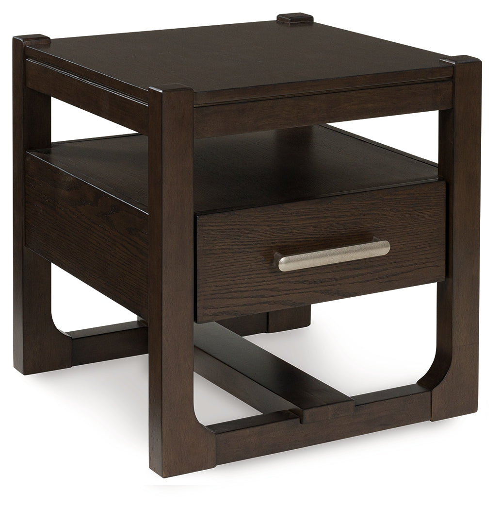 Furniture City Slidell - Ashley Furniture - Breckington End Table - Rectangular End Table / Dark Brown - T656-3
