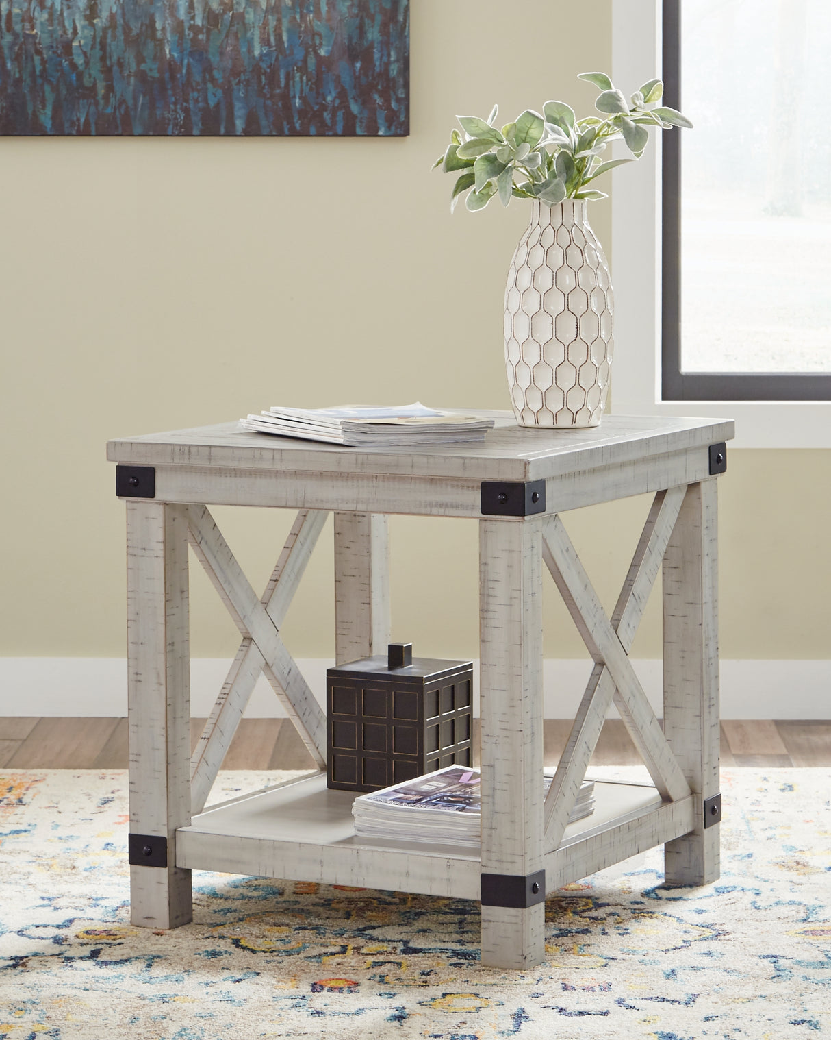 Furniture City Slidell - Ashley Furniture - Carynhurst End Table - Rectangular End Table / Whitewash - T929-3
