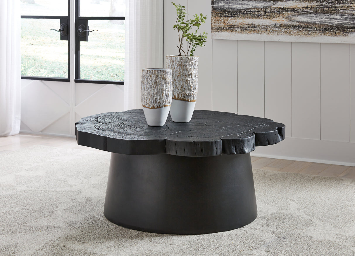 Furniture City Slidell - Ashley Furniture - Wimbell Coffee Table - Round Cocktail Table / Black - T970-8