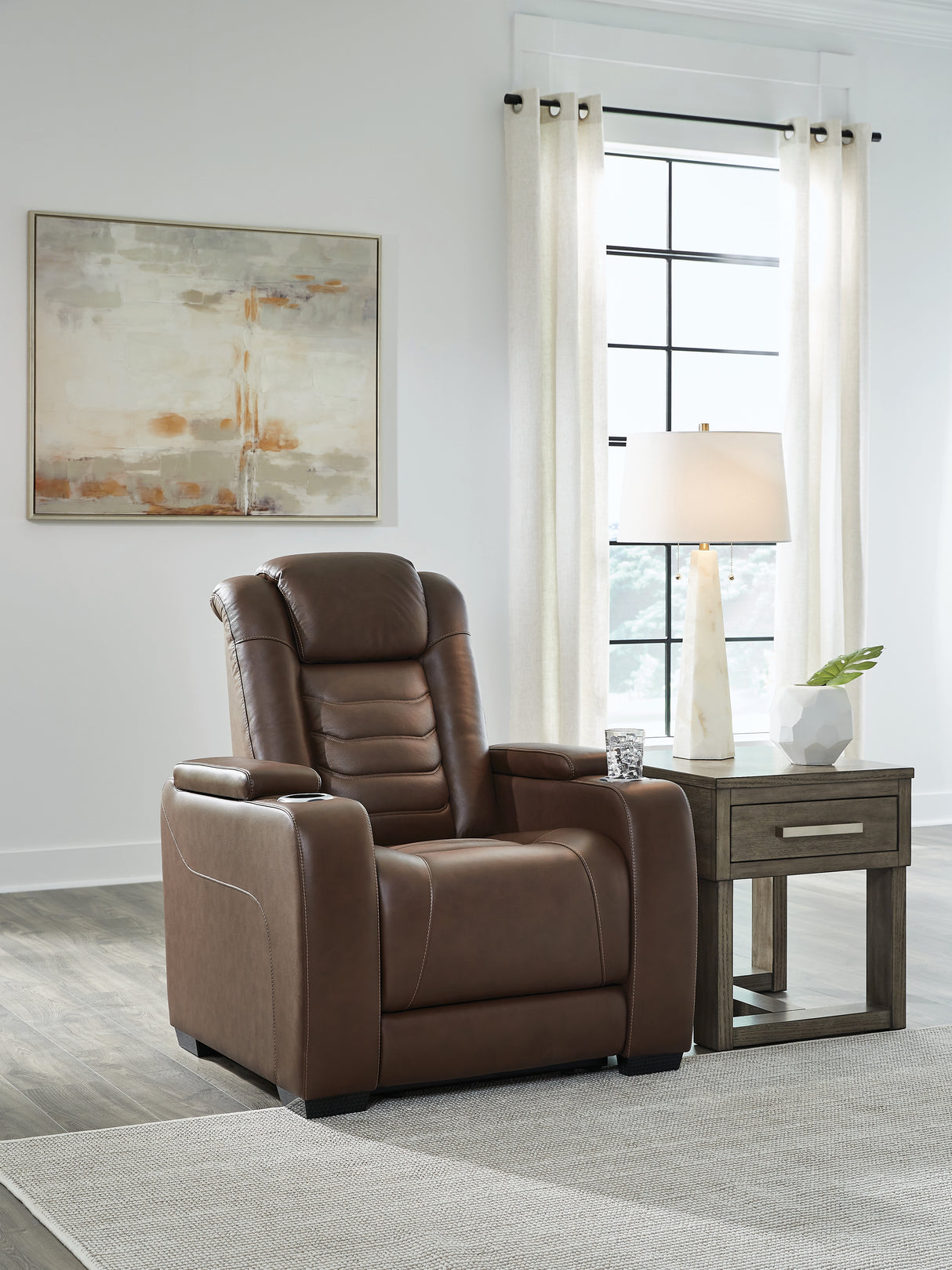 Furniture City Slidell - Ashley Furniture - High Impact Living Room - PWR Recliner/ADJ Headrest / Tobacco - U1060113