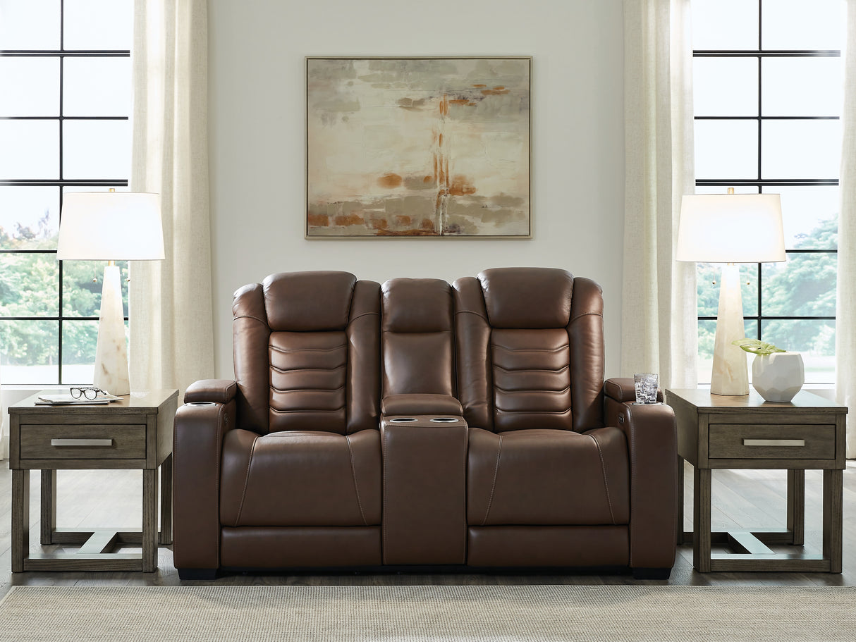 Furniture City Slidell - Ashley Furniture - High Impact Living Room - PWR REC Loveseat/CON/ADJ HDRST / Tobacco - U1060118