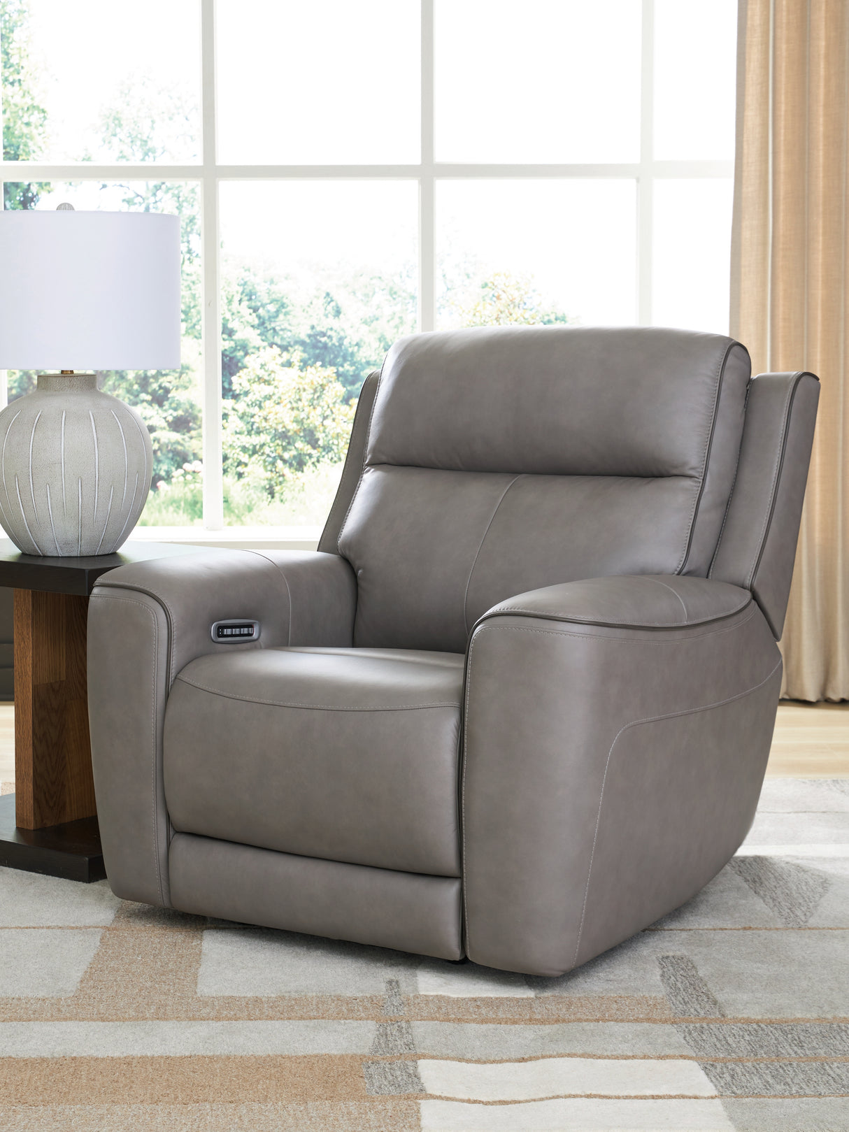 Furniture City Slidell - Ashley Furniture - 5Z-Comfort Living Room - PWR REC Sofa with ADJ Headrest / Onyx - PCU1090215
