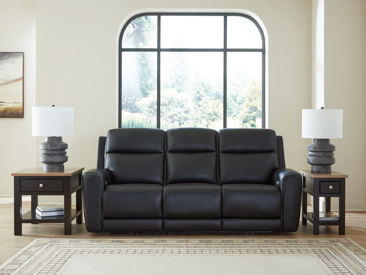 Furniture City Slidell - Ashley Furniture - 5Z-Comfort Living Room - PWR REC Sofa with ADJ Headrest / Onyx - PCU1090215