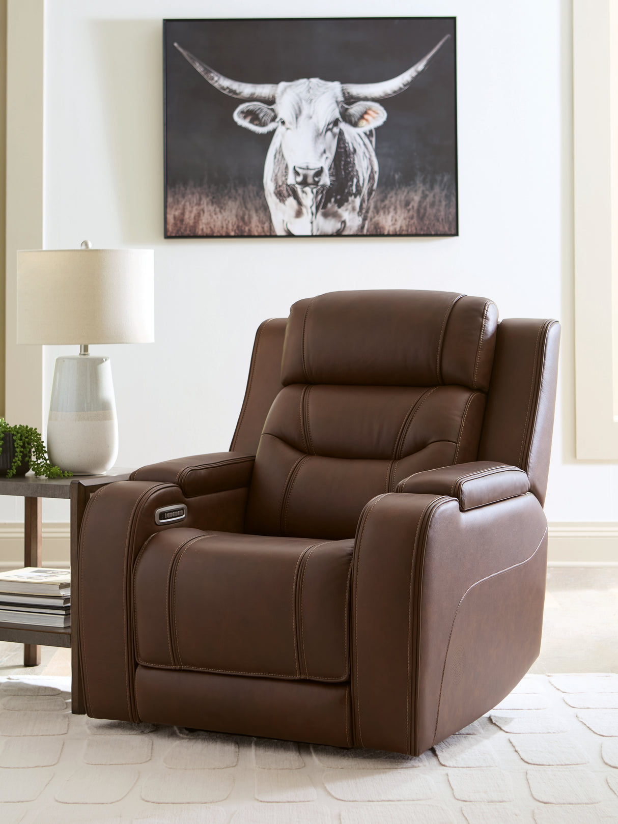 Furniture City Slidell - Ashley Furniture - Knightington Living Room - Power Recliner w/Audio Seating / Brown - PCU1160213A