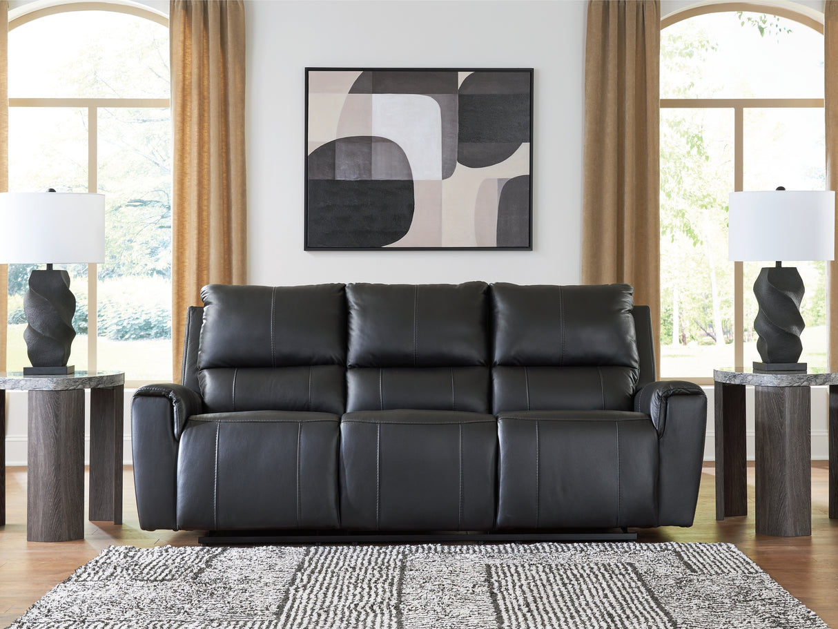 Furniture City Slidell - Ashley Furniture - Glossmore Living Room - Reclining Sofa / Black - PCU1170088