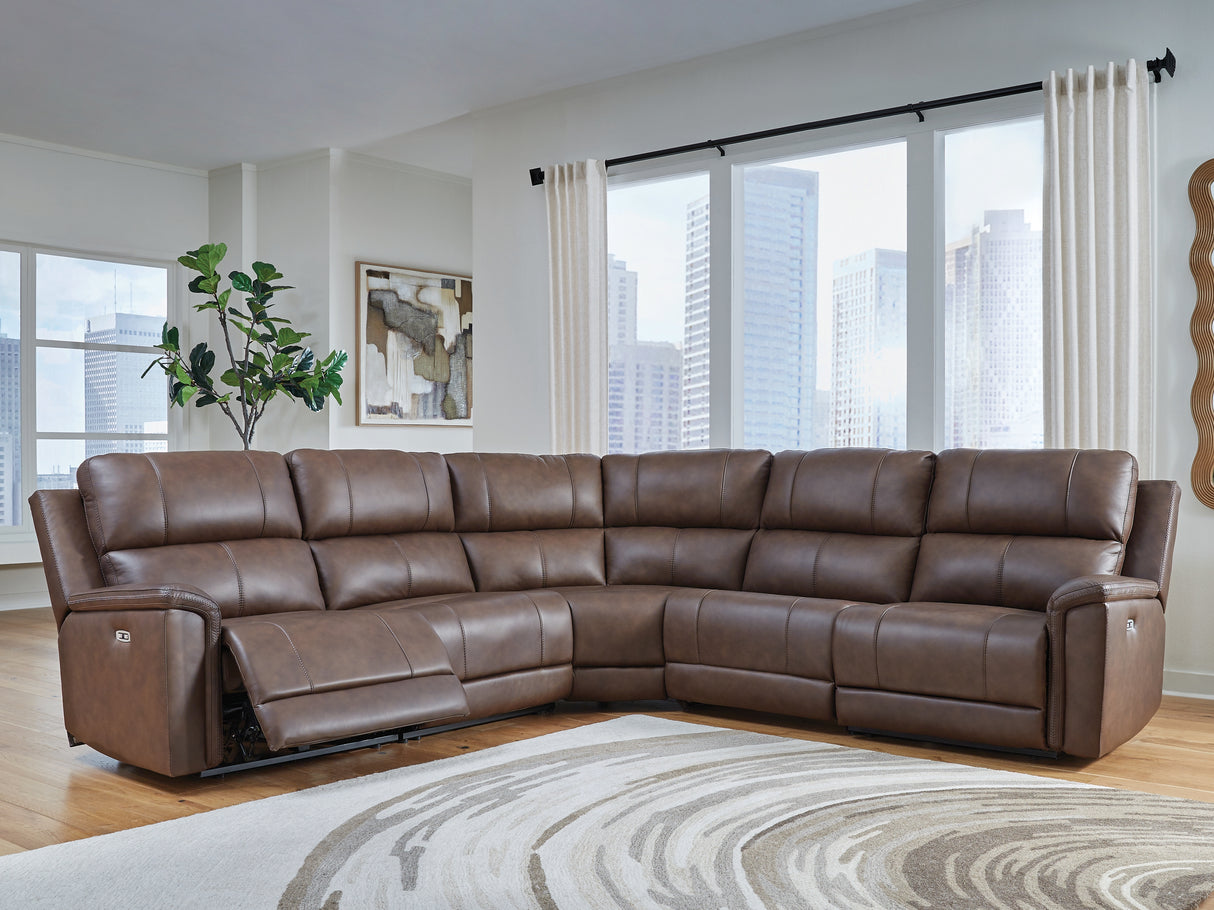 Furniture City Slidell - Ashley Furniture - Bleckley Sectional - 5-Piece Power Reclining Sectional / Espresso - PCU12001S4