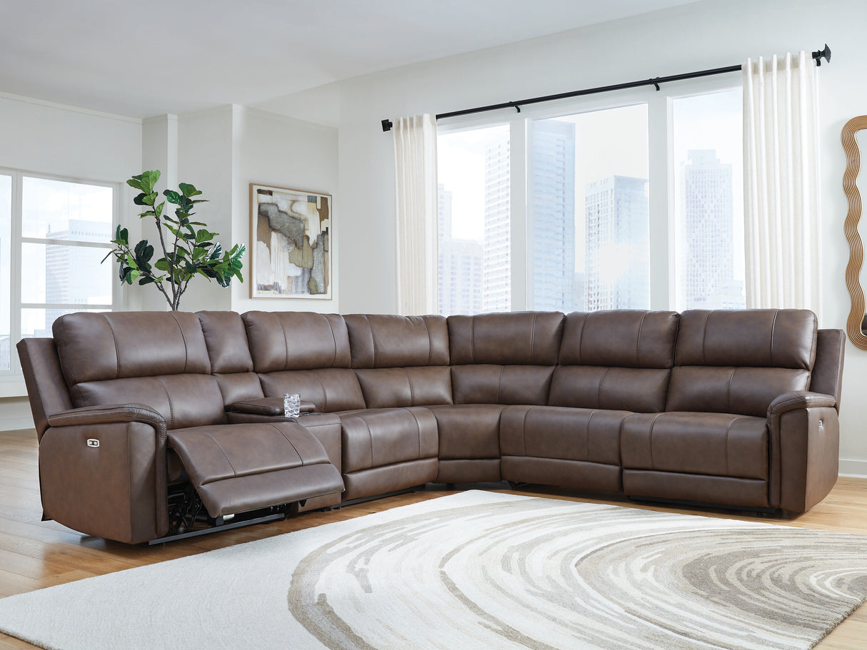 Furniture City Slidell - Ashley Furniture - Bleckley Sectional - 6-Piece Power Reclining Sectional / Espresso - PCU12001S5