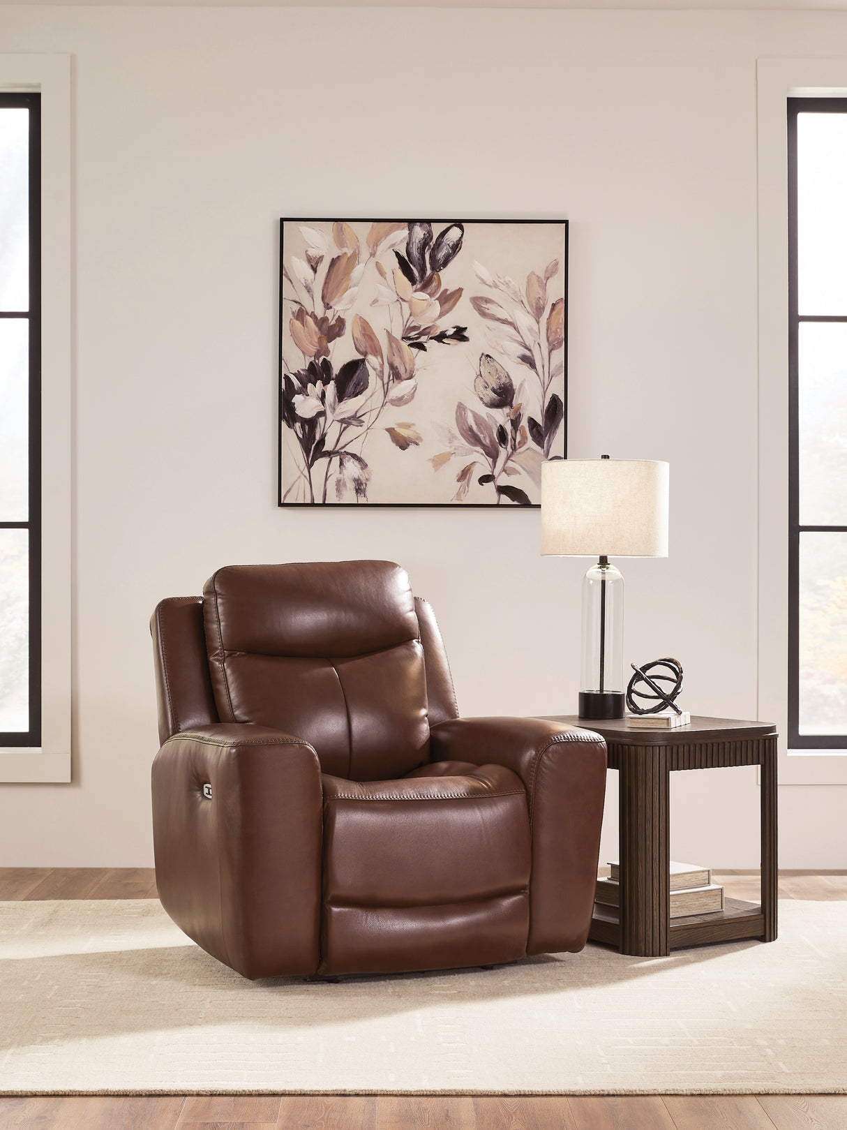 Furniture City Slidell - Ashley Furniture - Next Move Living Room - PWR Recliner/ADJ Headrest / Mahogany - PCU1210213