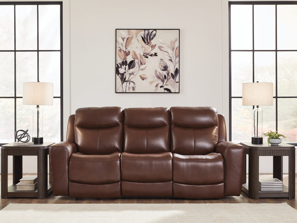Furniture City Slidell - Ashley Furniture - Next Move Living Room - PWR REC Sofa with ADJ Headrest / Mahogany - PCU1210215