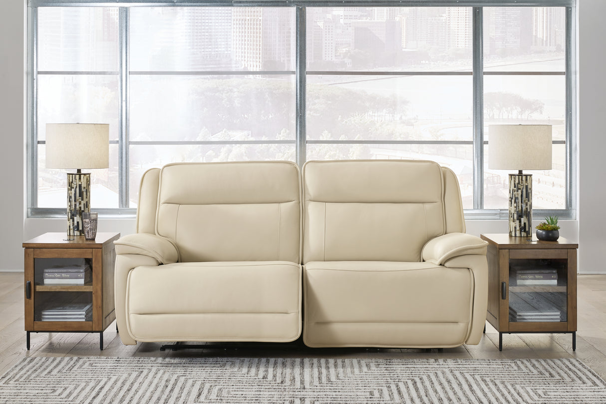 Furniture City Slidell - Ashley Furniture - Double Deal Sectional - 2-Piece Power Reclining Loveseat Sectional / Almond - U13001S3