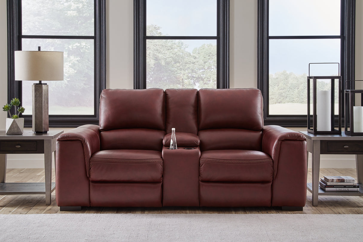 Furniture City Slidell - Ashley Furniture - Alessandro Living Room - PWR REC Loveseat/CON/ADJ HDRST / Garnet - U2550118