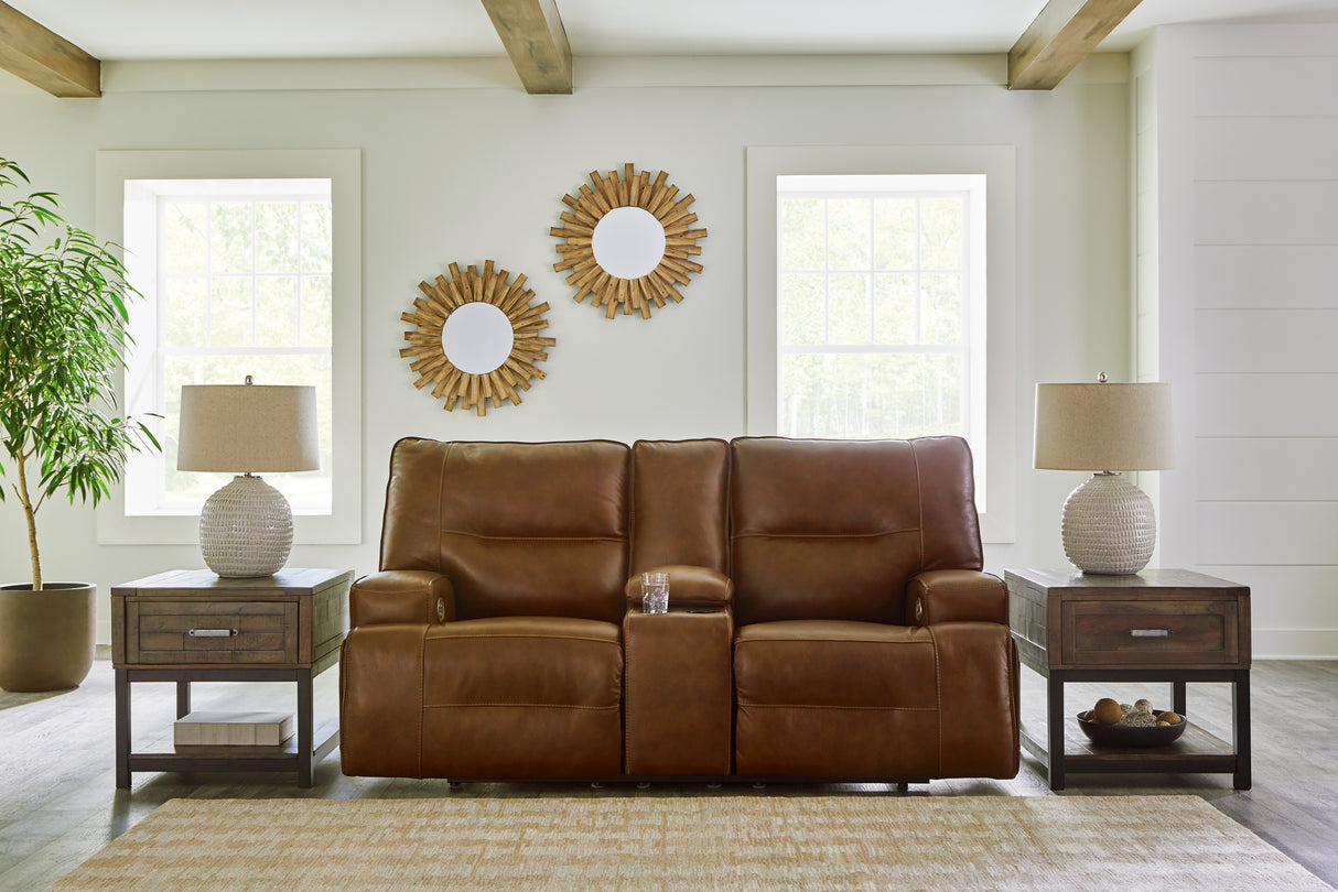 Furniture City Slidell - Ashley Furniture - Francesca Living Room - PWR REC Loveseat/CON/ADJ HDRST / Auburn - U2570518