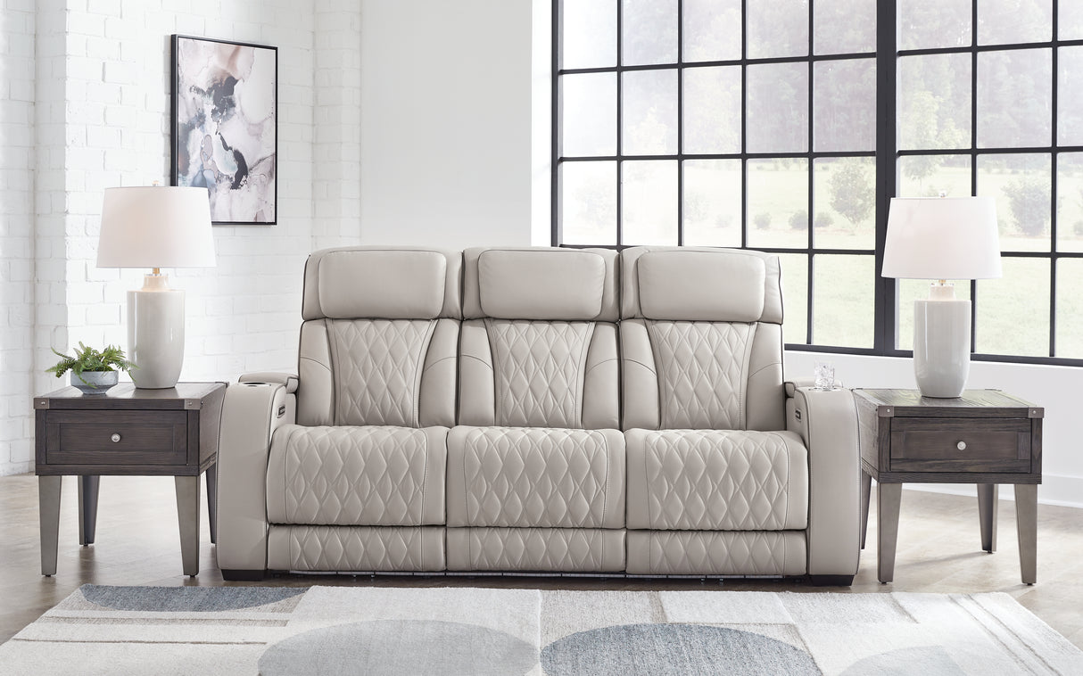 Furniture City Slidell - Ashley Furniture - Boyington Living Room - PWR REC Sofa with ADJ Headrest / Gray - U2710515